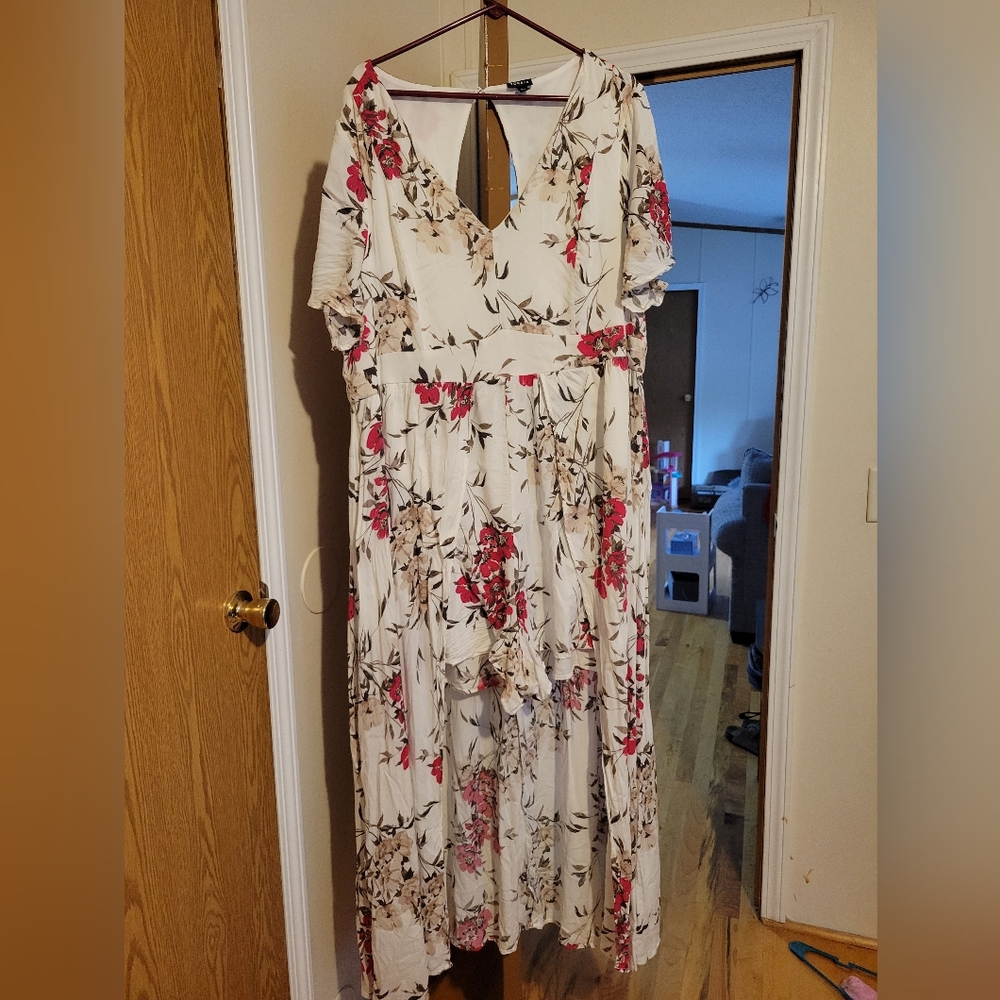 Torrid romper with hi-low skirt